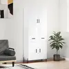 Image de vidaXL Highboard blanc 69,5x34x180 cm Bois composite