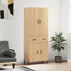 Image de vidaXL Highboard chêne Sonoma 69,5x34x180 cm Matériau dérivé du bois