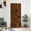 Image de vidaXL Highboard chêne fumé 69,5x34x180 cm bois composite