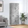 Image de vidaXL Highboard gris béton 69,5x34x180 cm Bois composite