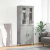 Image de vidaXL Highboard gris béton 69,5x34x180 cm Bois composite