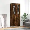 Image de vidaXL Highboard chêne fumé 69,5x34x180 cm bois composite