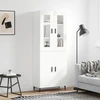 Image de vidaXL Highboard blanc 69,5x34x180 cm Bois composite
