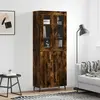 Image de vidaXL Highboard chêne fumé 69,5x34x180 cm bois composite