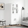 Image de vidaXL Highboard blanc 69,5x34x180 cm Bois composite