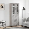 Image de vidaXL Highboard Gris Sonoma 69,5x34x180 cm Matériau dérivé du bois