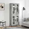 Image de vidaXL Highboard gris béton 69,5x34x180 cm Bois composite