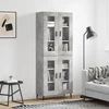 Image de vidaXL Highboard gris béton 69,5x34x180 cm Bois composite