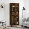 Image de vidaXL Highboard chêne fumé 69,5x34x180 cm bois composite