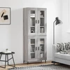 Image de vidaXL Highboard Gris Sonoma 69,5x34x180 cm Matériau dérivé du bois