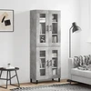 Image de vidaXL Highboard gris béton 69,5x34x180 cm Bois composite
