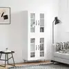 Image de vidaXL Highboard blanc 69,5x34x180 cm Bois composite