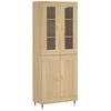 Image de vidaXL Highboard chêne Sonoma 69,5x34x180 cm Matériau dérivé du bois