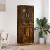 Image de vidaXL Highboard chêne fumé 69,5x34x180 cm bois composite