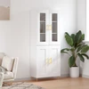 Image de vidaXL Highboard blanc 69,5x34x180 cm Bois composite