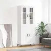 Image de vidaXL Highboard blanc 69,5x34x180 cm Bois composite
