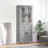 Image de vidaXL Highboard gris béton 69,5x34x180 cm Bois composite