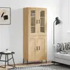 Image de vidaXL Highboard chêne Sonoma 69,5x34x180 cm Matériau dérivé du bois