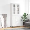 Image de vidaXL Highboard blanc 69,5x34x180 cm Bois composite