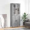 Image de vidaXL Highboard gris béton 69,5x34x180 cm Bois composite