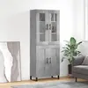 Image de vidaXL Highboard gris béton 69,5x34x180 cm Bois composite