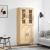 Image de vidaXL Highboard chêne Sonoma 69,5x34x180 cm Matériau dérivé du bois