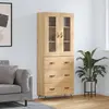 Image de vidaXL Highboard chêne Sonoma 69,5x34x180 cm Matériau dérivé du bois
