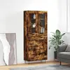 Image de vidaXL Highboard chêne fumé 69,5x34x180 cm bois composite