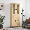 Image de vidaXL Highboard chêne Sonoma 69,5x34x180 cm Matériau dérivé du bois