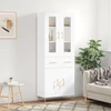 Image de vidaXL Highboard blanc 69,5x34x180 cm Bois composite