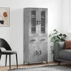Image de vidaXL Highboard gris béton 69,5x34x180 cm Bois composite