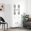Image de vidaXL Highboard blanc 69,5x34x180 cm Bois composite