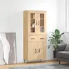 Image de vidaXL Highboard chêne Sonoma 69,5x34x180 cm Matériau dérivé du bois