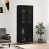Image de vidaXL Highboard noir 69,5x34x180 cm Bois composite