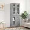 Image de vidaXL Highboard gris béton 69,5x34x180 cm Bois composite