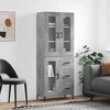 Image de vidaXL Highboard gris béton 69,5x34x180 cm Bois composite