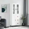 Image de vidaXL Highboard blanc 69,5x34x180 cm Bois composite