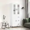 Image de vidaXL Highboard blanc 69,5x34x180 cm Bois composite
