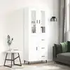 Image de vidaXL Highboard blanc 69,5x34x180 cm Bois composite