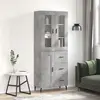 Image de vidaXL Highboard gris béton 69,5x34x180 cm Bois composite