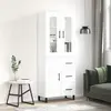 Image de vidaXL Highboard blanc 69,5x34x180 cm Bois composite