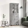 Image de vidaXL Highboard gris béton 69,5x34x180 cm Bois composite
