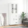 Image de vidaXL Highboard blanc 69,5x34x180 cm Bois composite