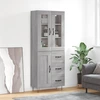 Image de vidaXL Highboard Gris Sonoma 69,5x34x180 cm Matériau dérivé du bois