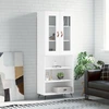 Image de vidaXL Highboard blanc 69,5x34x180 cm Bois composite