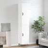 Image de vidaXL Highboard blanc brillant 34,5x34x180 cm Bois composite