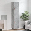 Image de vidaXL Highboard gris béton 34,5x34x180 cm Bois composite