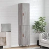 Image de vidaXL Highboard Gris Sonoma 34,5x34x180 cm Matériau dérivé du bois