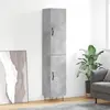 Image de vidaXL Highboard gris béton 34,5x34x180 cm Bois composite