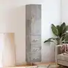 Image de vidaXL Highboard gris béton 34,5x34x180 cm Bois composite